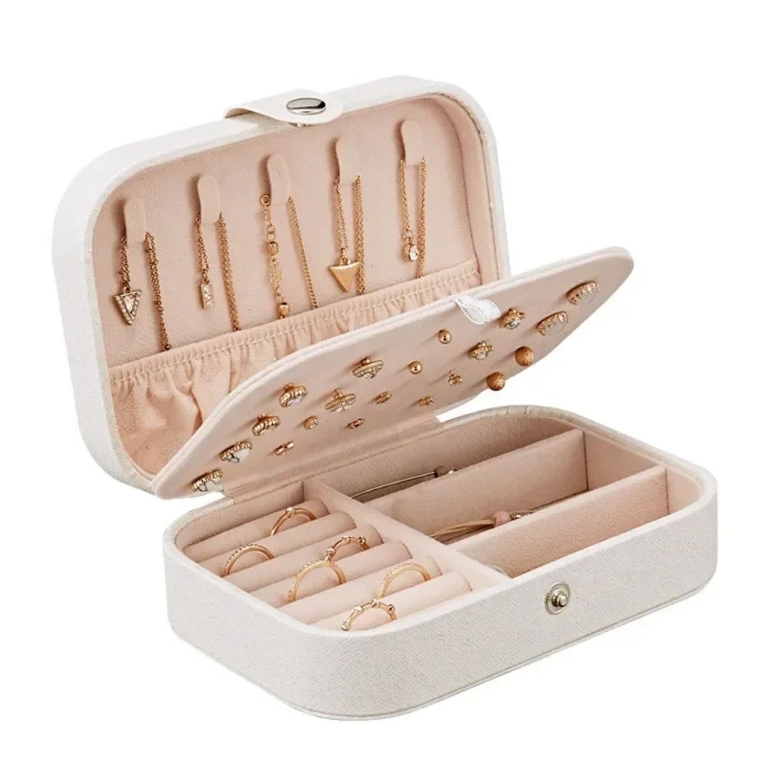 Boite à bijoux de voyage avec compartiments pour bagues colliers et boucles d'oreilles
