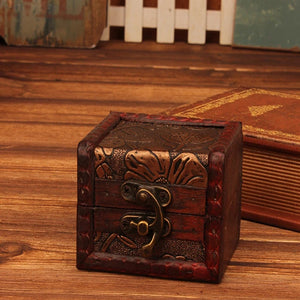 Boite à bijoux bois vintage chinois motif Lotus