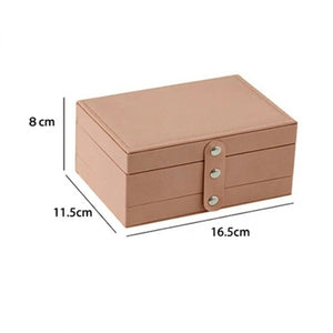 Dimensions boîte à bijoux 3 niveaux 16,5 × 11,5 × 8 cm