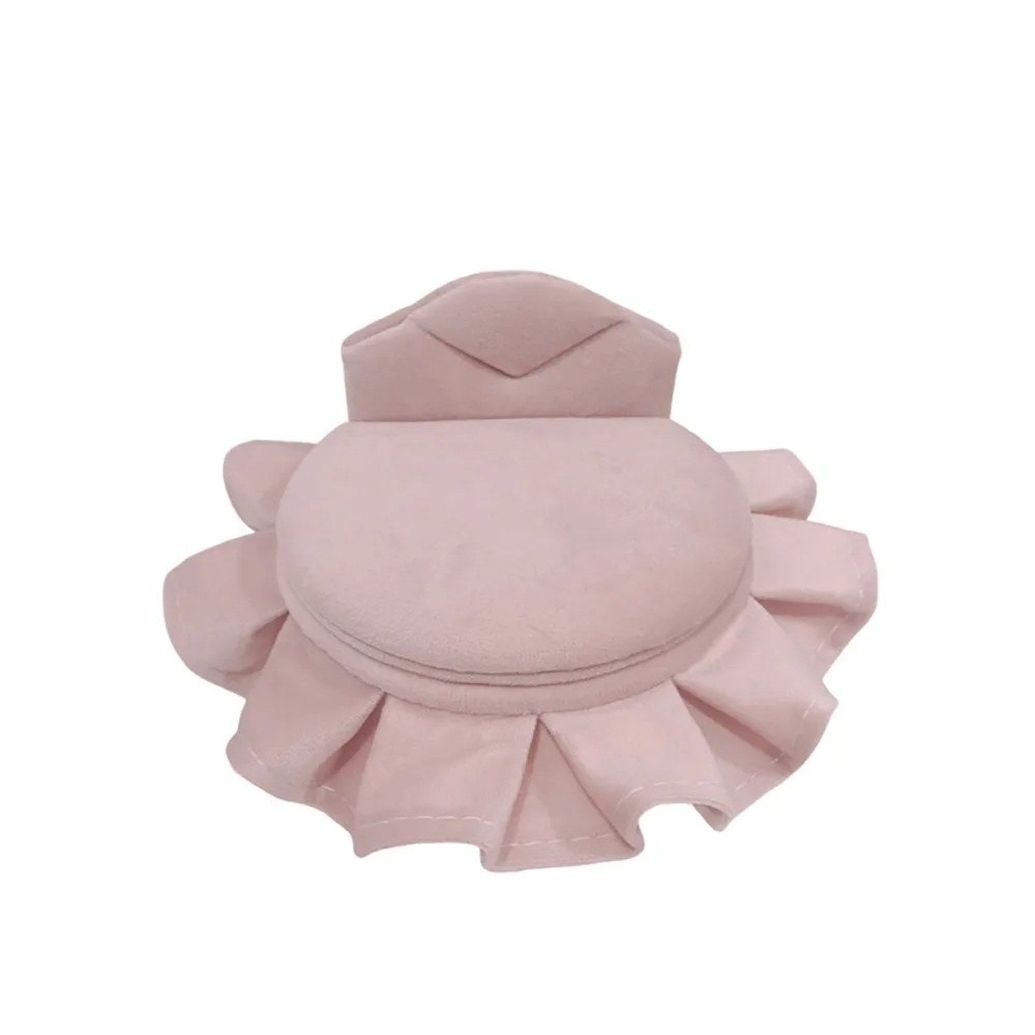 Boîte à bijoux Pouf froncé velours rose