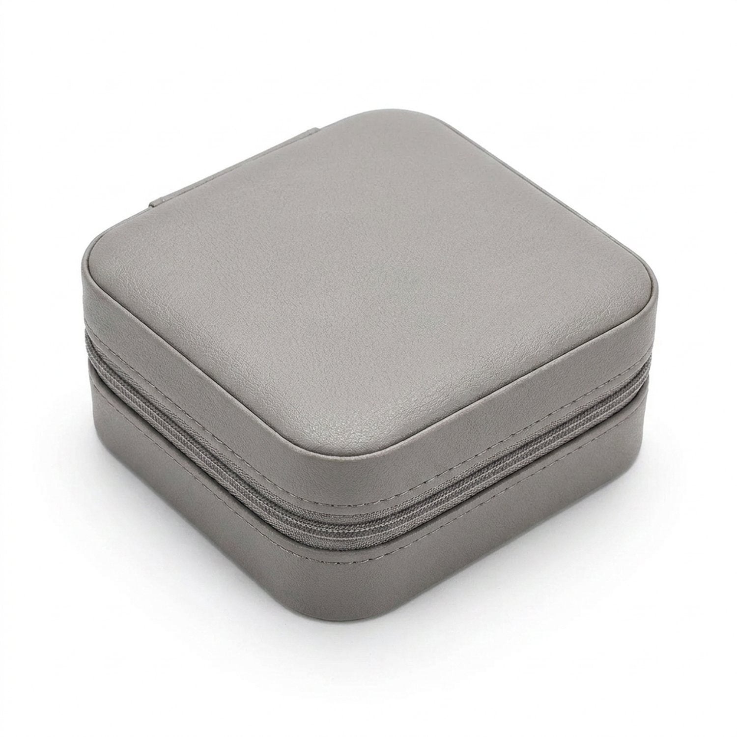 Boite à bijoux de voyage cuir PU carrée avec miroir