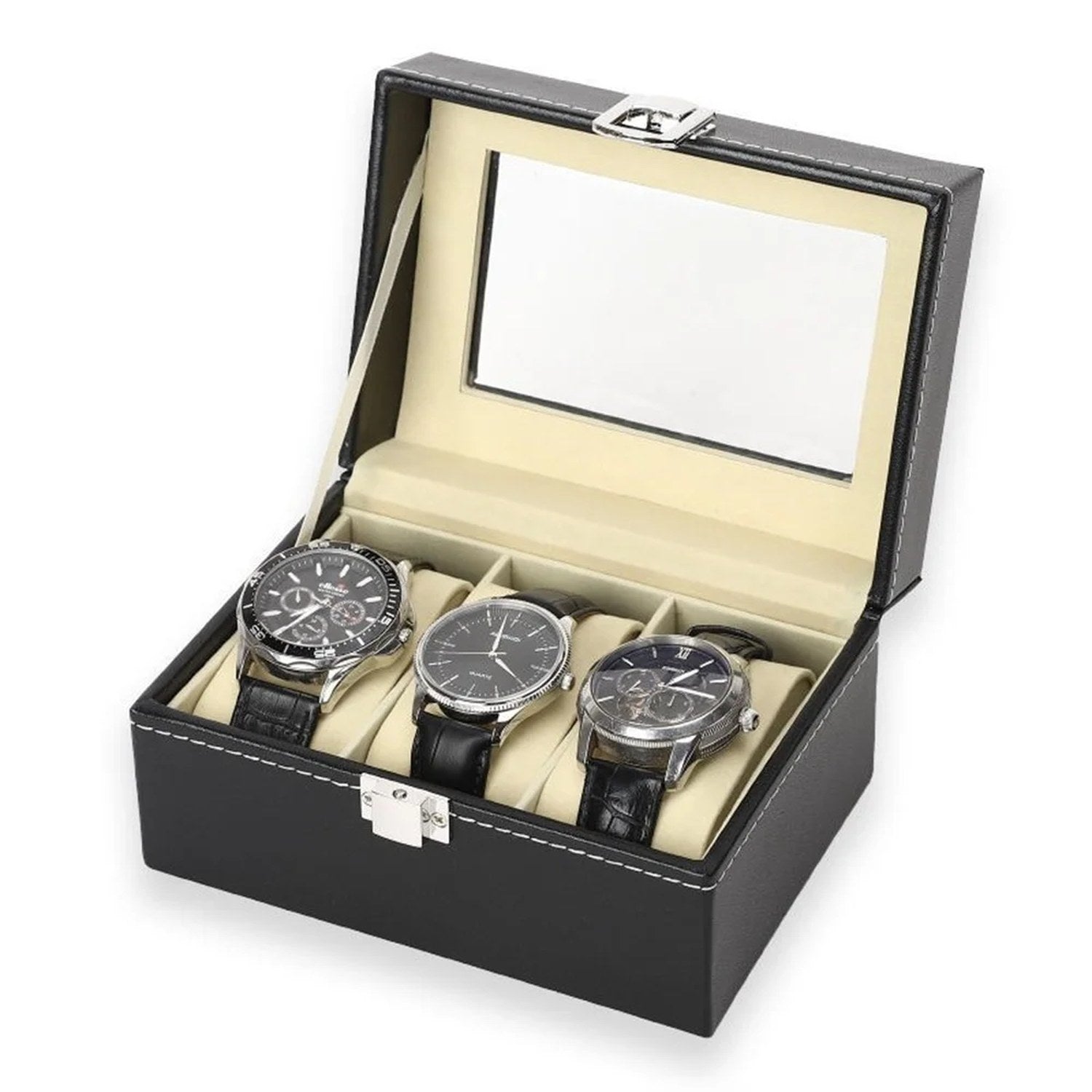 Boîte à montres 3 emplacements avec montres