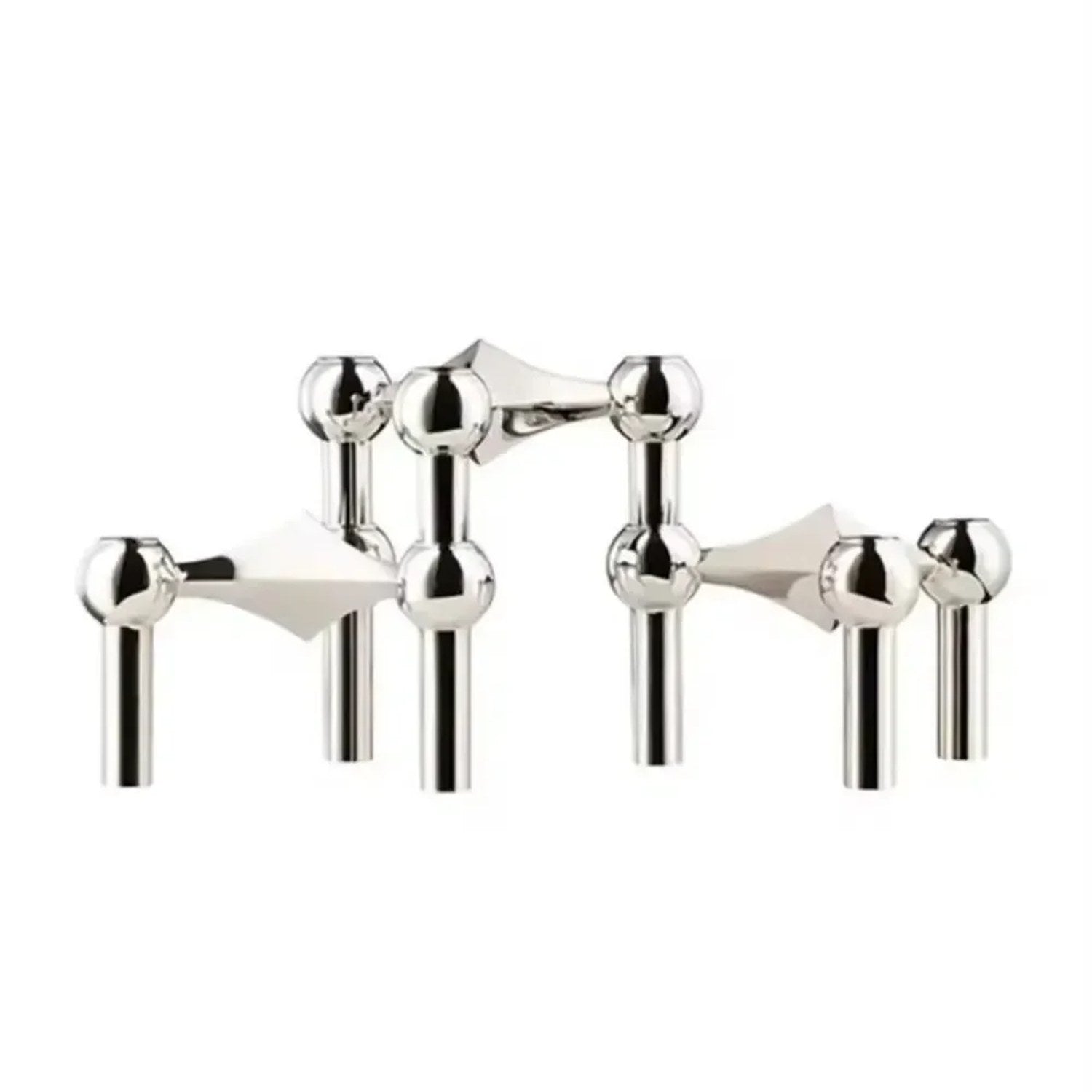Bougeoirs moléculaires argentés au design moléculaire brillant