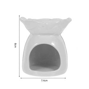 Dimensions du brûle-parfum céramique blanc en centimètres