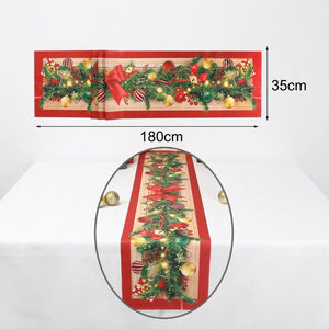 Chemin de table Noël - Tartan Sapins