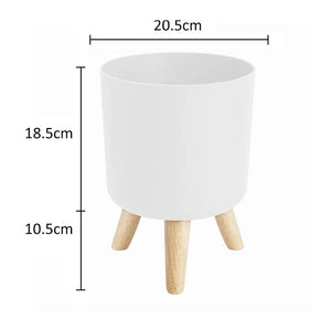 Schéma des dimensions du cache-pot hauteur totale 29 cm diamètre 20,5 cm pieds 10,5 cm