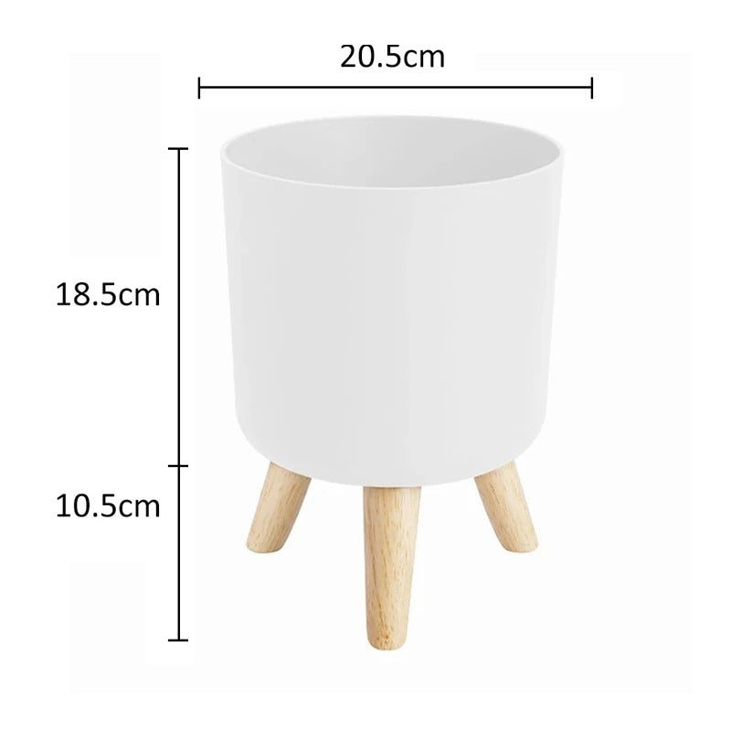 Schéma des dimensions du cache-pot hauteur totale 29 cm diamètre 20,5 cm pieds 10,5 cm