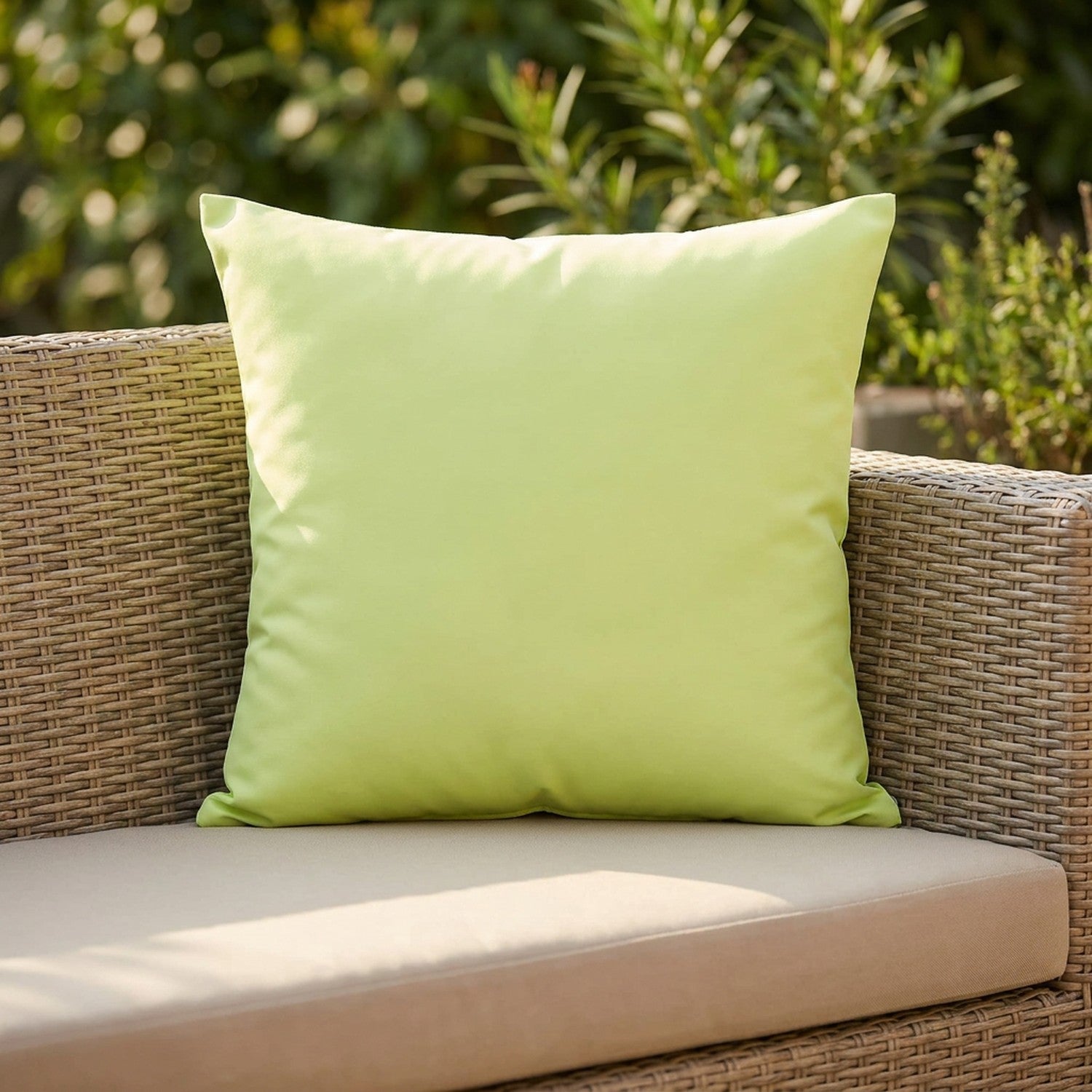 Housse de coussin d'extérieur imperméable 45 cm coloris vert
