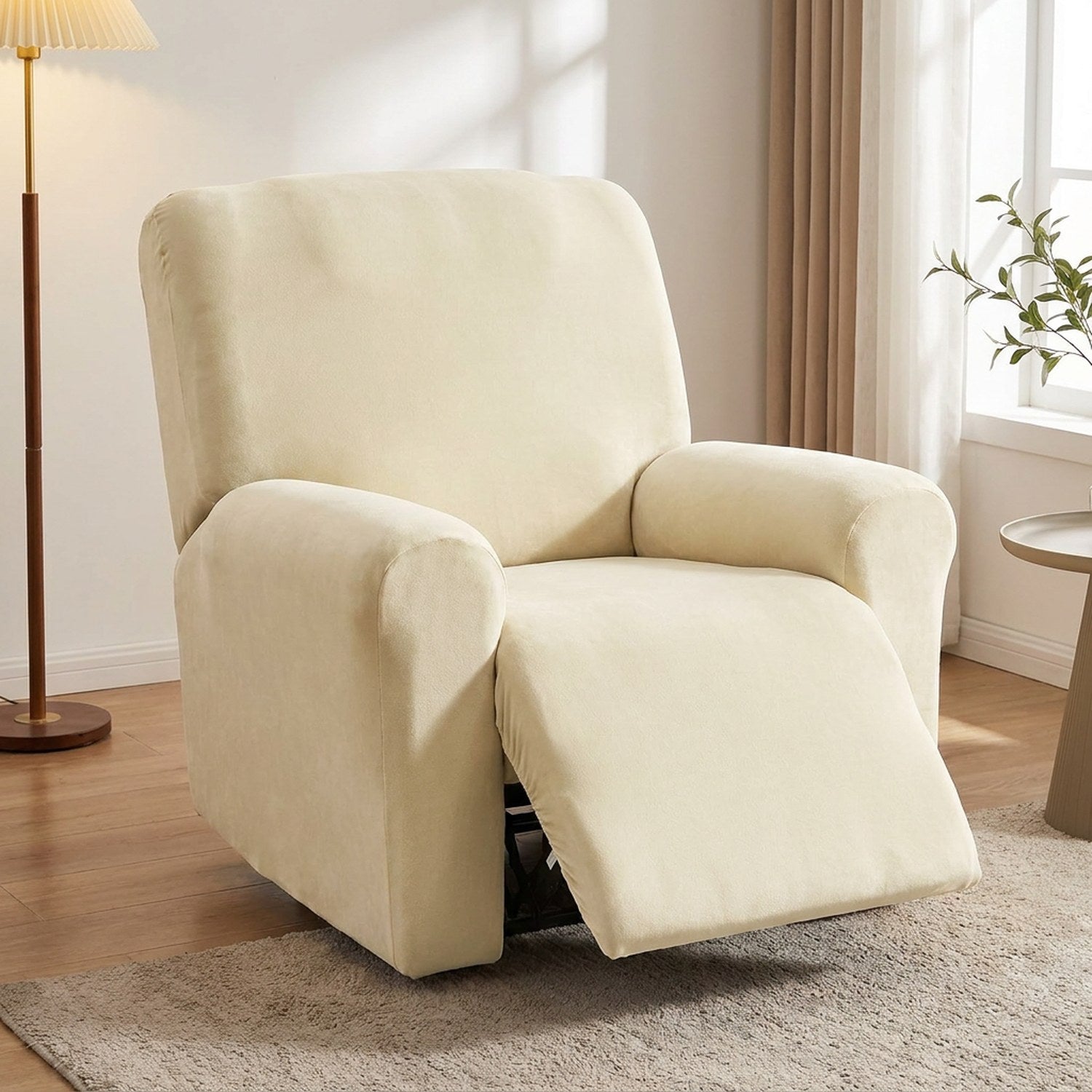 Housse de fauteuil relax inclinable crème