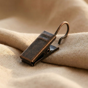 Crochet de rideau à clip finition bronze