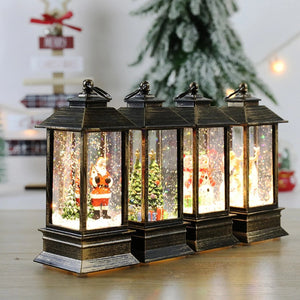 Lanternes de Noël LED 4 modèles sur table prise de vue