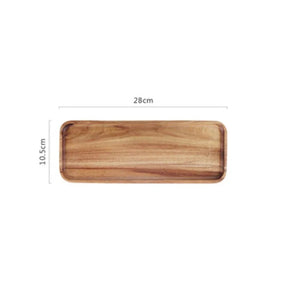 Dimensions plateau bois acacia 28×10,5 cm