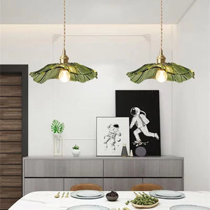 Suspension luminaire en verre petite fleur tulipe présentation générale