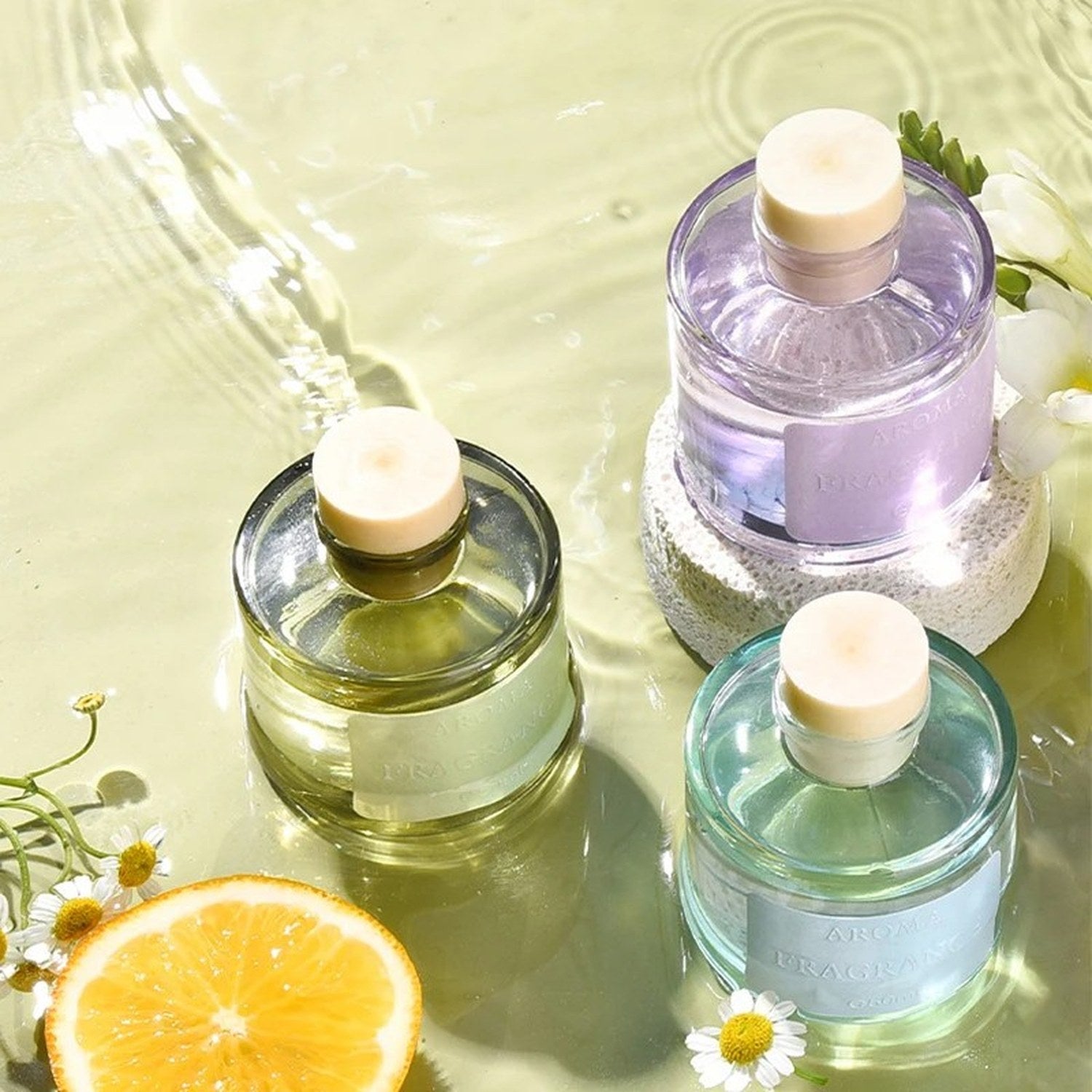 Diffuseur à bâtonnets aromatiques 50 ml avec bâtonnets rotin noirs