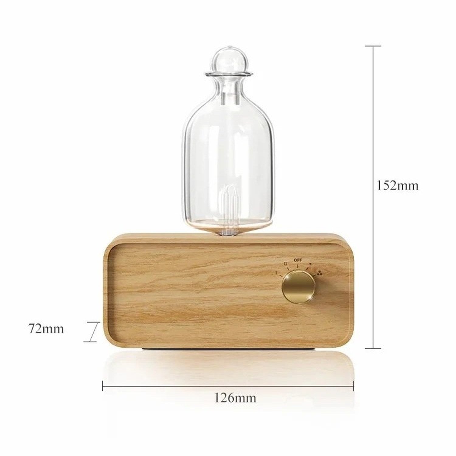 Dimensions du diffuseur d'huile essentielle en centimètres hauteur largeur profondeur