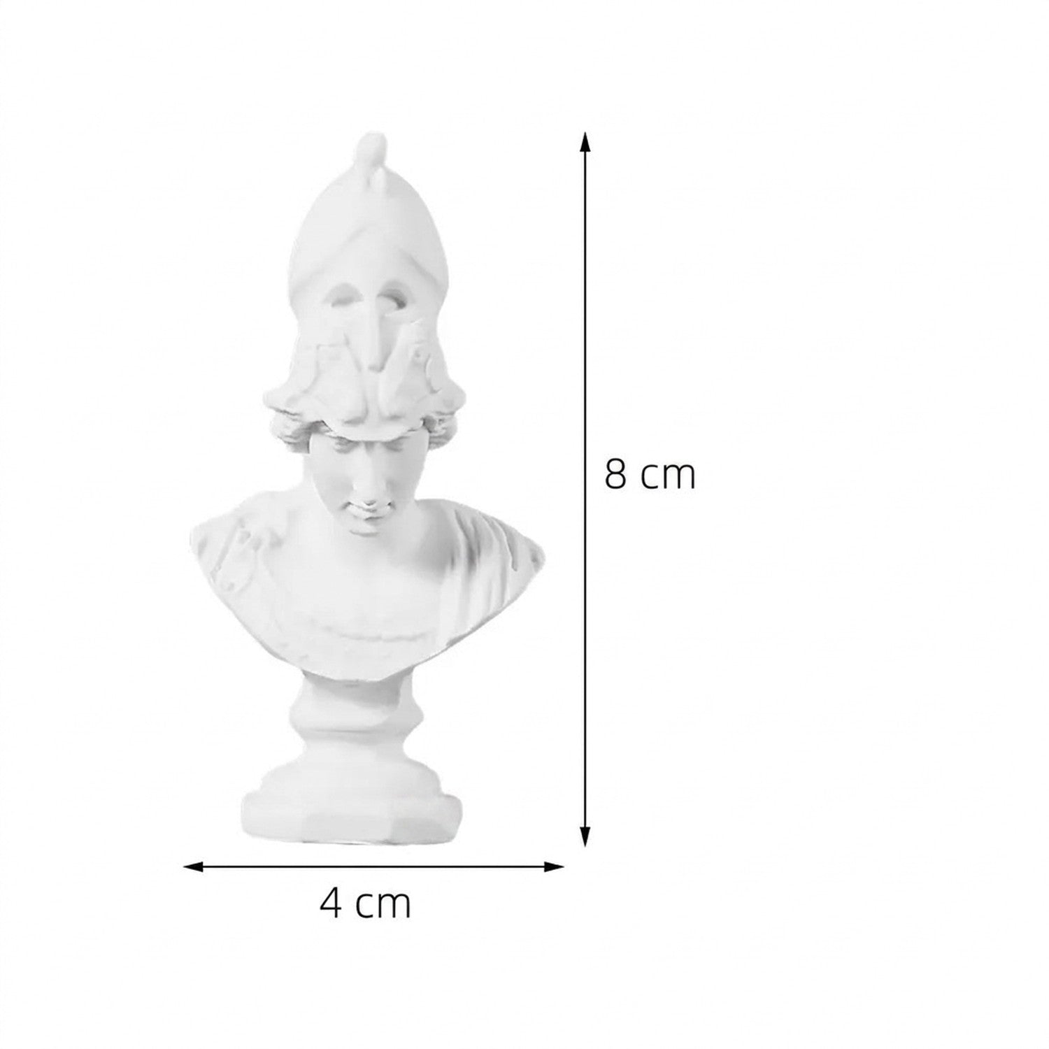 Dimensions du buste Athéna 8 cm de hauteur et 4 cm de largeur