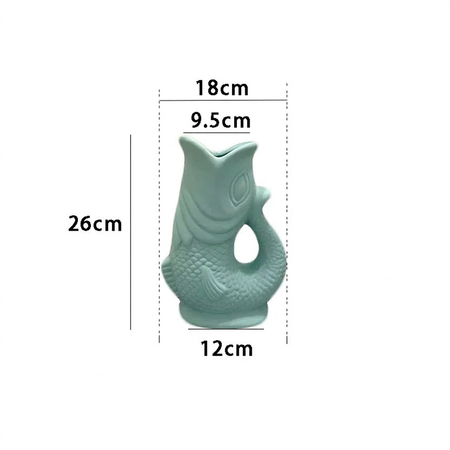 Dimensions vase koi : 26 cm hauteur, 18 cm largeur