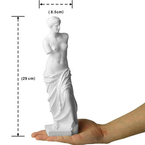 Dimensions de la sculpture Vénus de Milo : 8,5 cm (largeur) × 29 cm (hauteur)