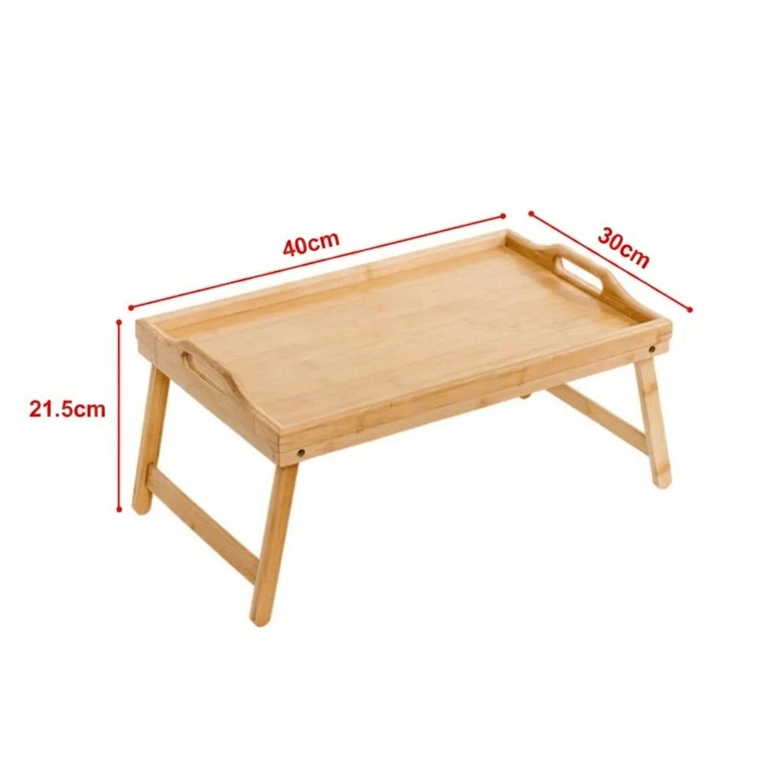 Plateau de lit en bambou 40 x 30 cm - dimensions