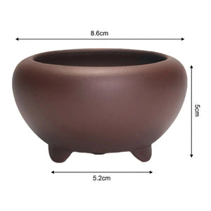 Dimensions mini pot tripode 8,6cm largeur 5cm hauteur