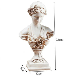 Dimensions du buste de déesse grecque hauteur 22 cm largeur 12 cm profondeur 9 cm