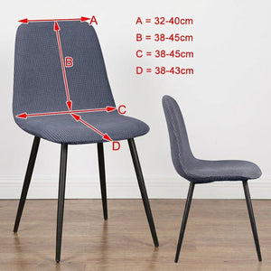 Dimensions de la housse de chaise à dossier court en centimètres