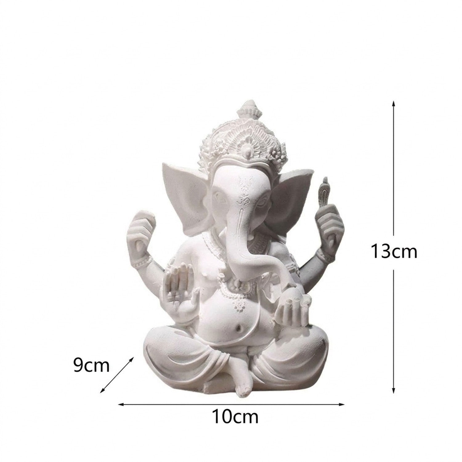 Dimensions de la statue Ganesh taille M hauteur 13 cm largeur 10 cm profondeur 9 cm