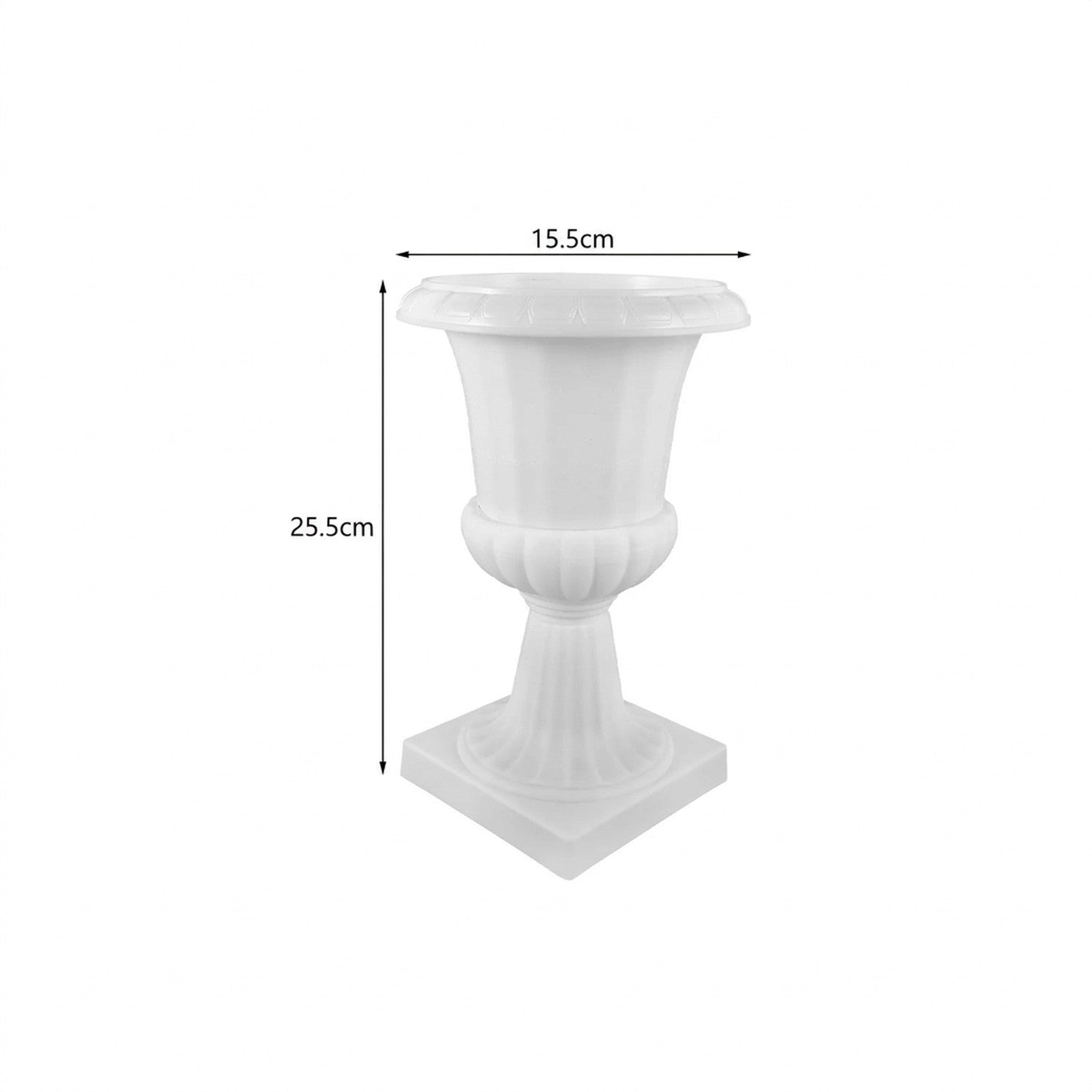 Dimensions du vase médicis 25,5 cm de hauteur et 15,5 cm de diamètre