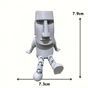 Dimensions de la statue Moai articulée hauteur 7,9 cm et largeur 7,3 cm