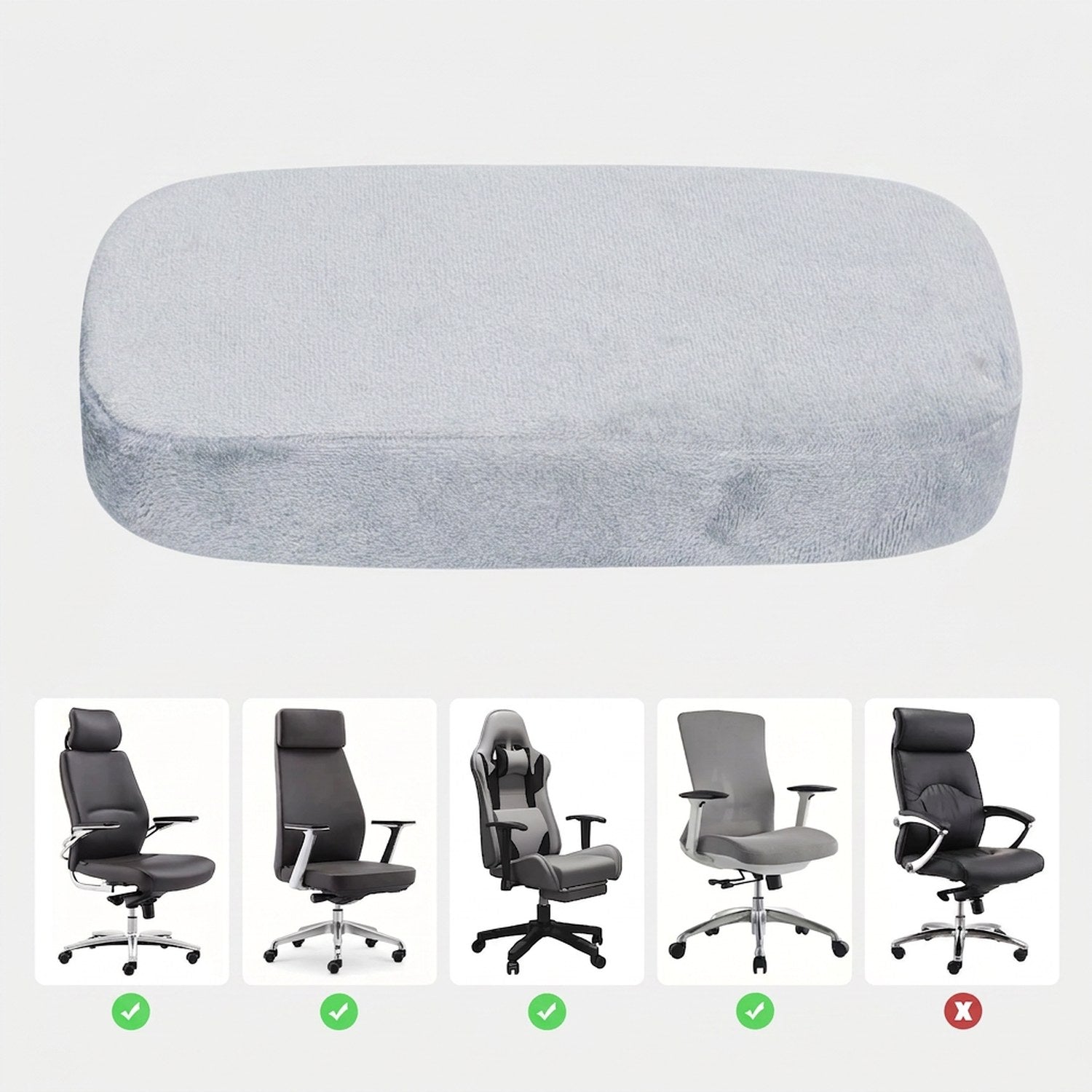 Housse d'accoudoir compatible avec la plupart des chaises de bureau