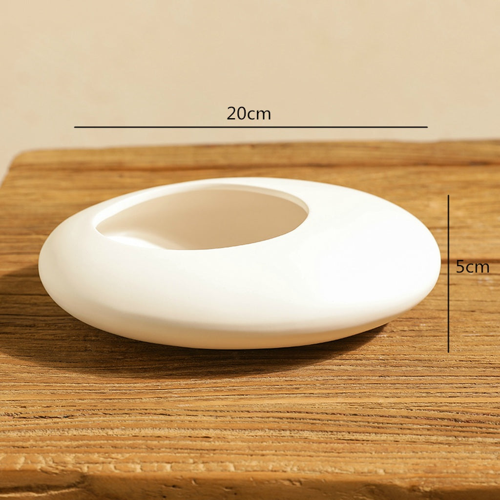 Dimensions du vase blanc 20 x 5 cm