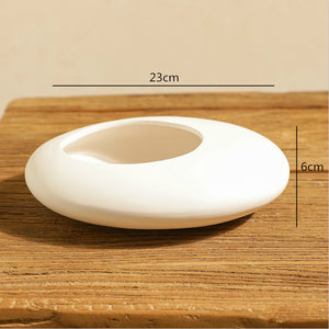 Dimensions du vase blanc 23 x 6 cm