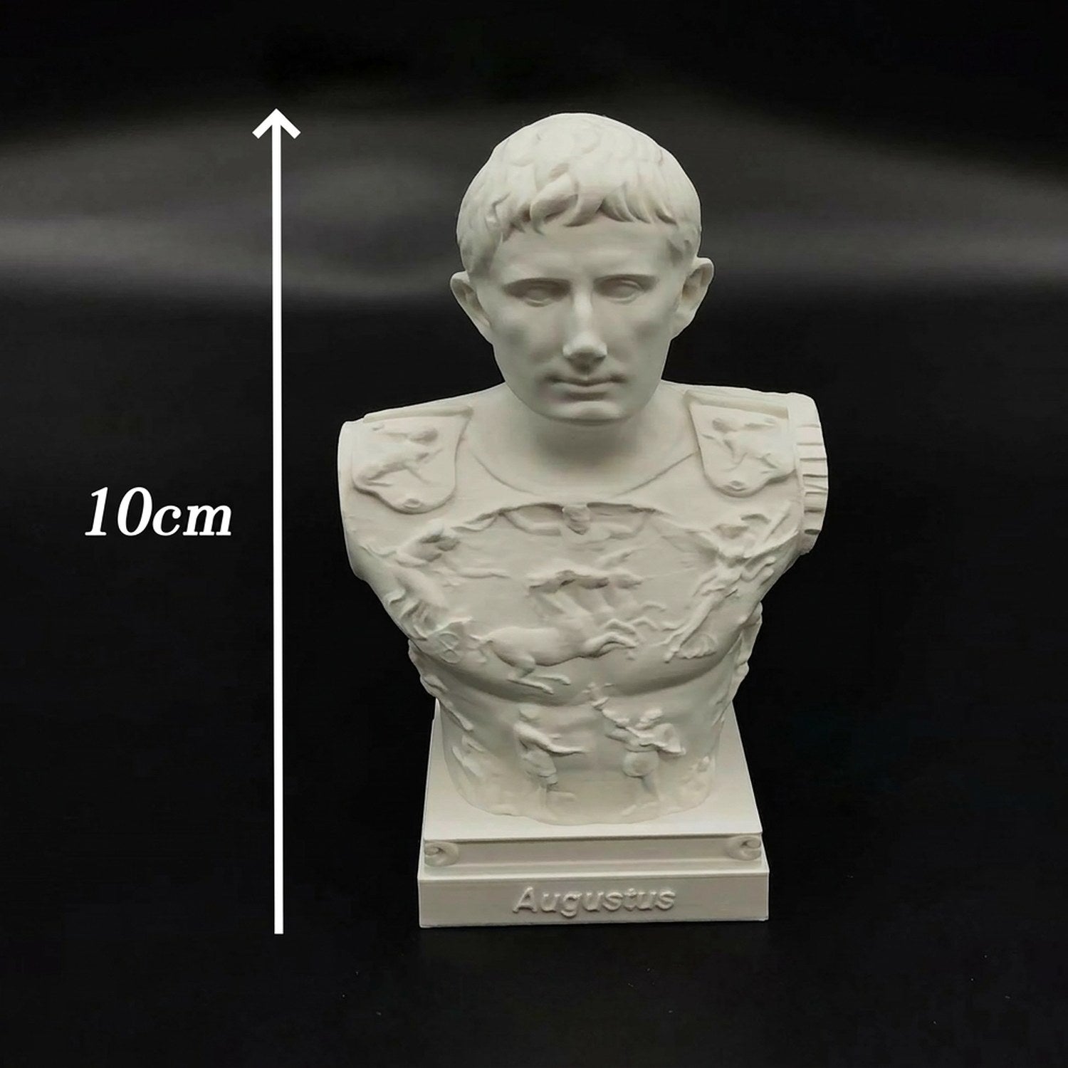Dimensions du buste empereur romain hauteur 10 cm pour la petite taille
