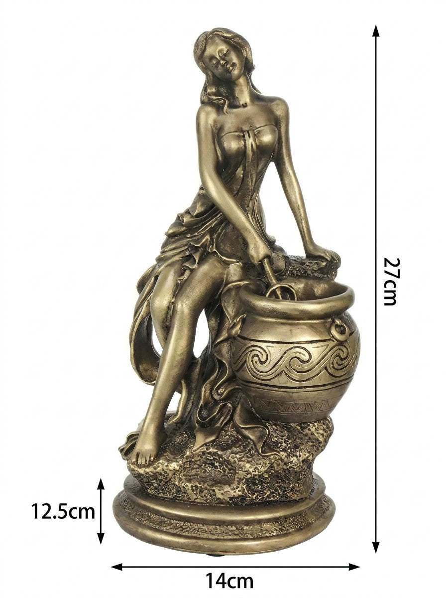 Dimensions de la statue de déesse grecque 27 cm de hauteur