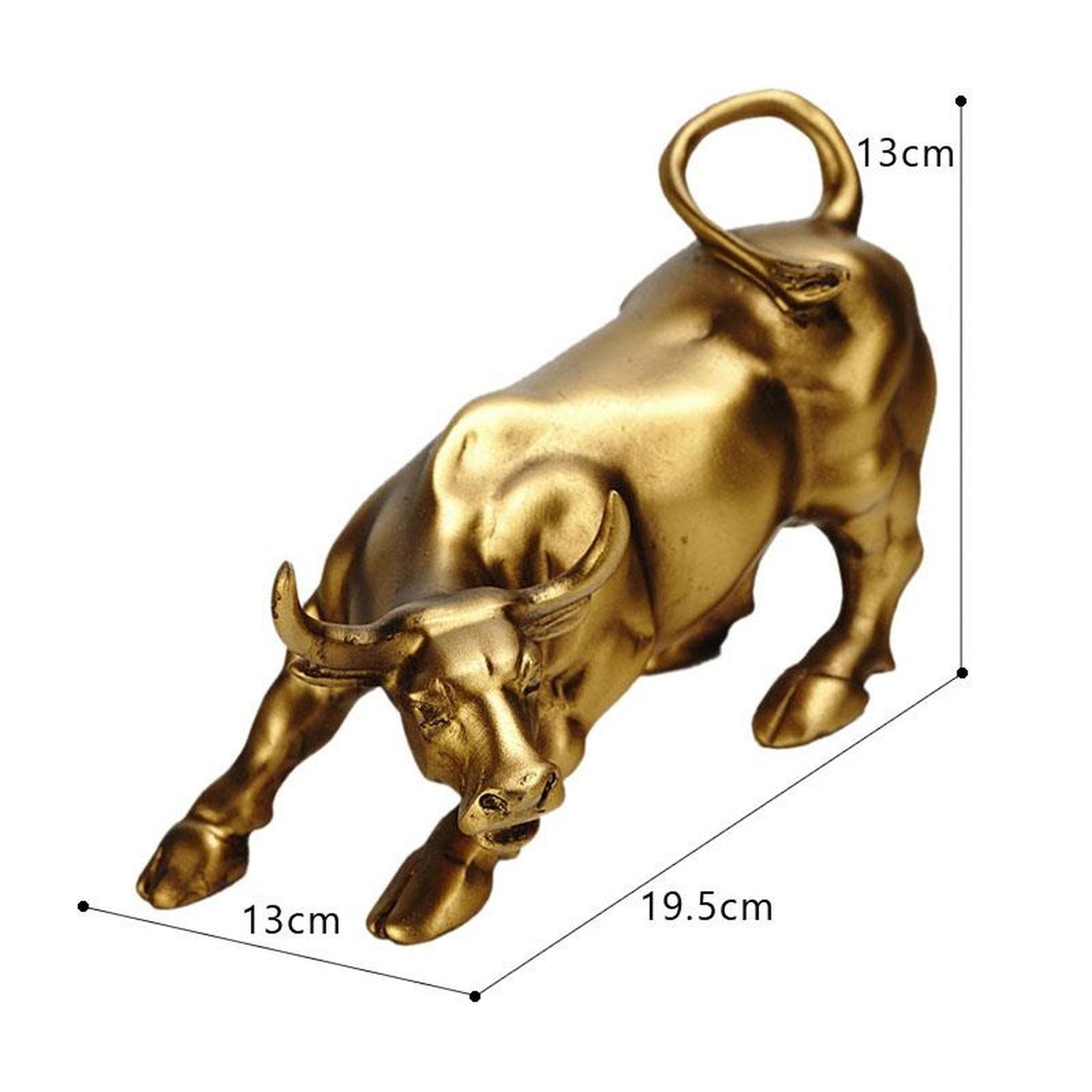 Dimensions de la statue taureau 19,5 cm de longueur et 13 cm de hauteur