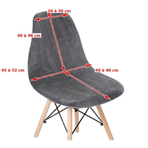 Schema des dimensions de la housse de chaise en centimetres