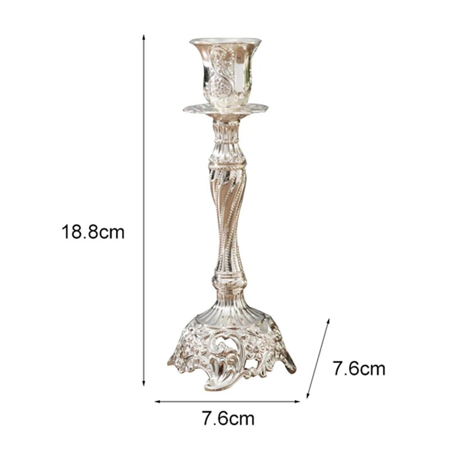 Dimensions du bougeoir élancé 18,8 cm de hauteur