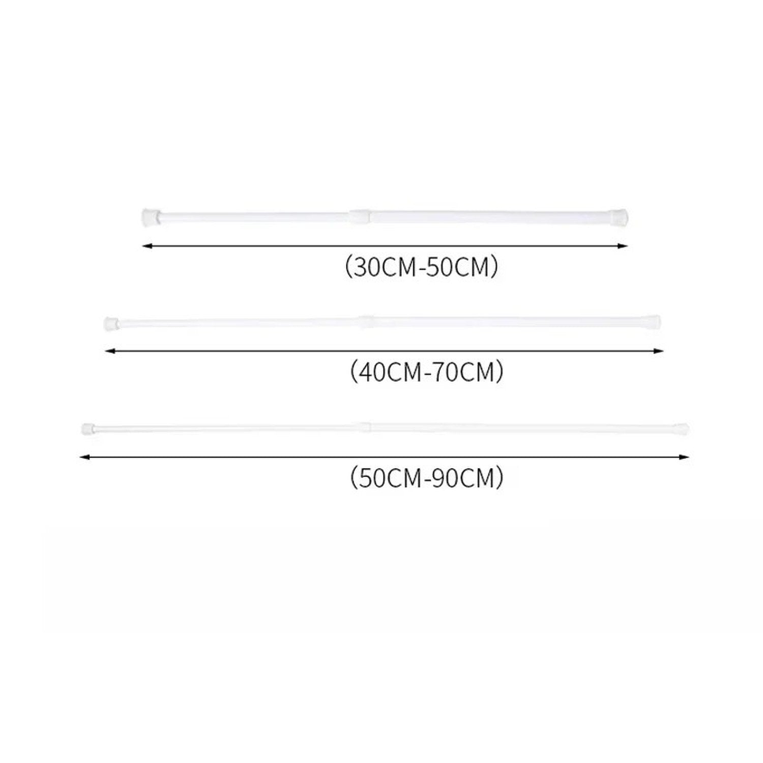 Dimensions de la tringle télescopique 30 à 90 cm selon modèle