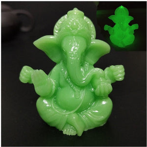 Figurine Ganesha finition Phosphorescente lumineuse résine