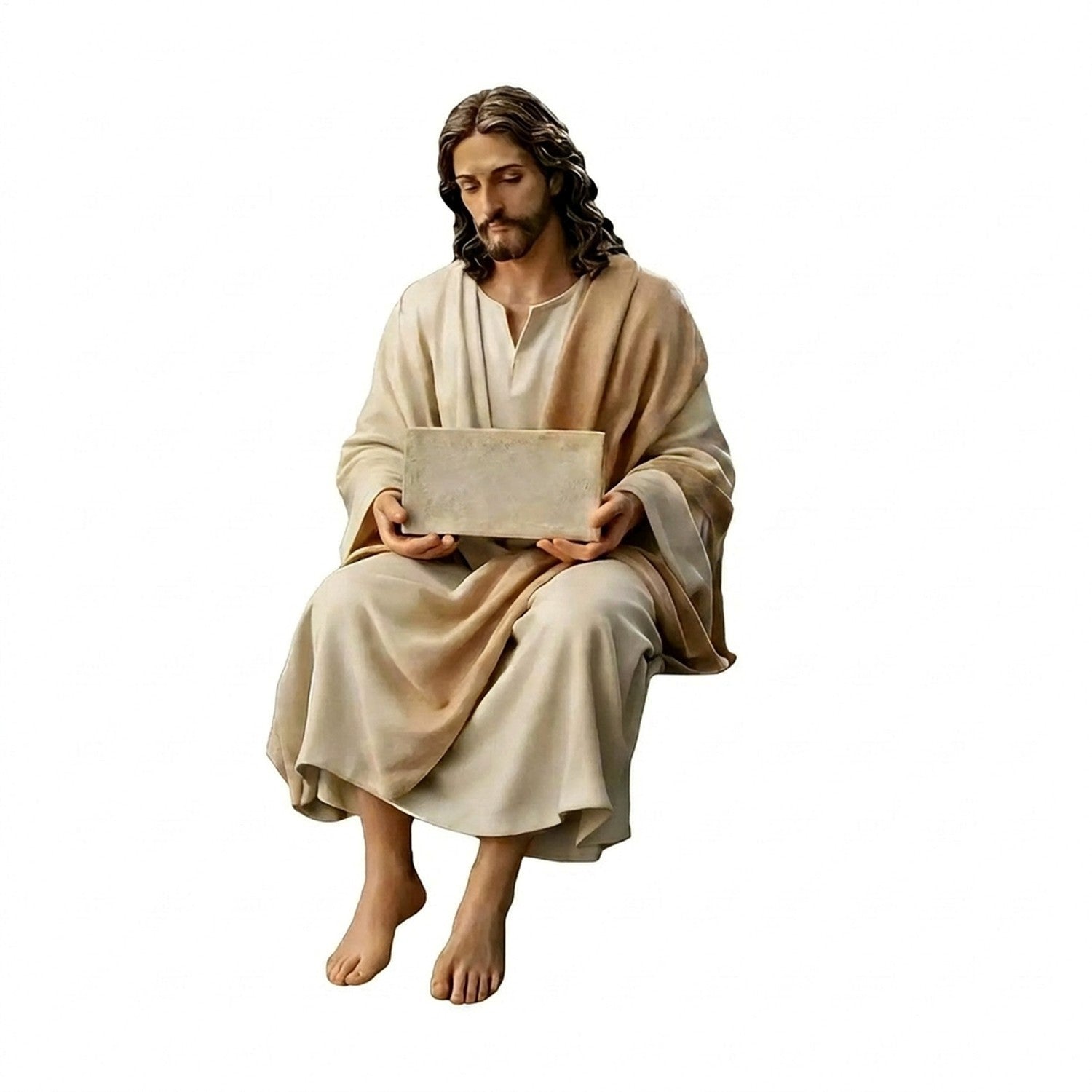 Dimensions de la statue de Jésus assis 12 cm de hauteur
