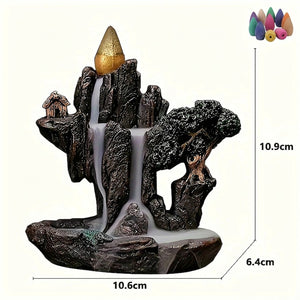 Dimensions de la fontaine à encens reflux en cm