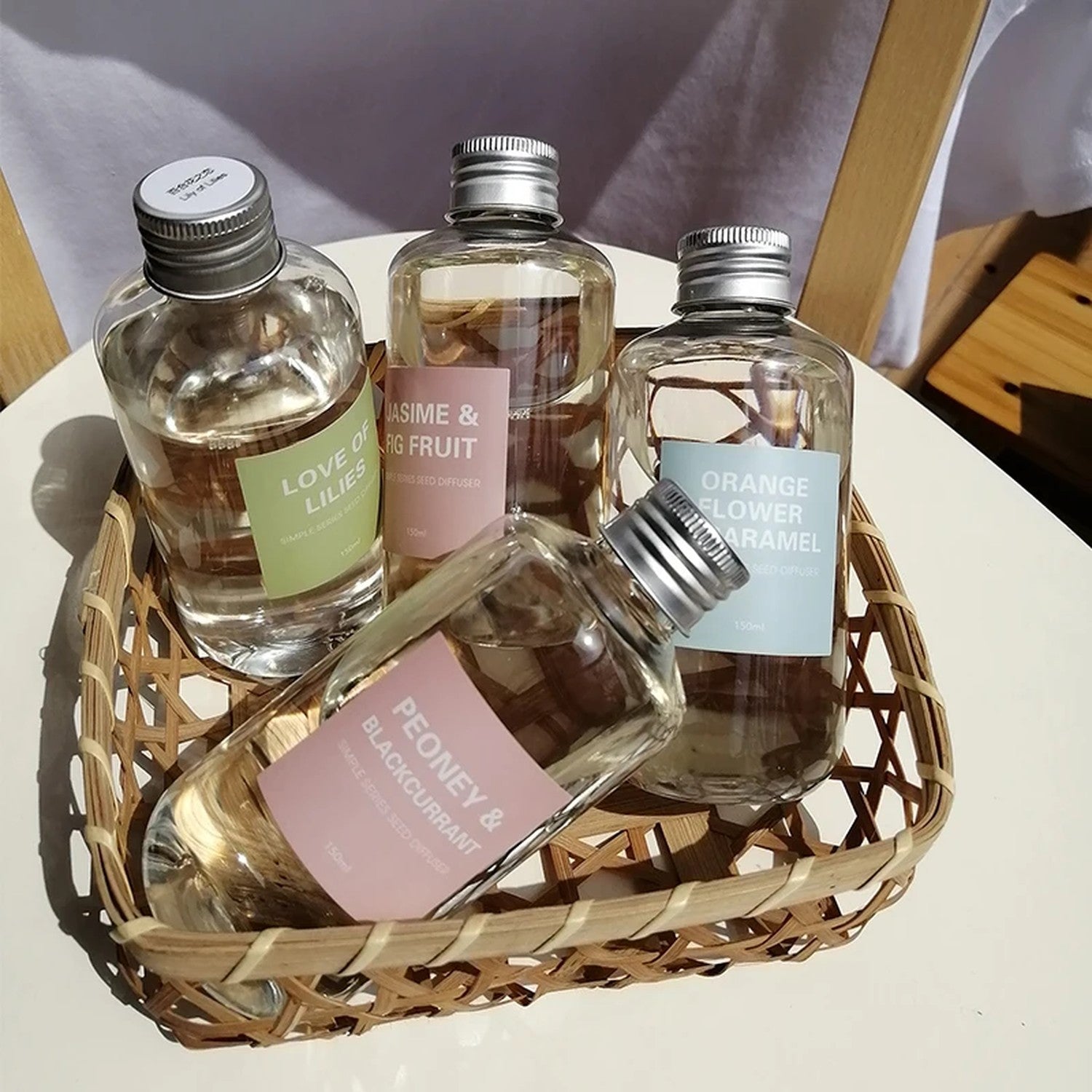 Recharge diffuseur roseaux packaging et présentation