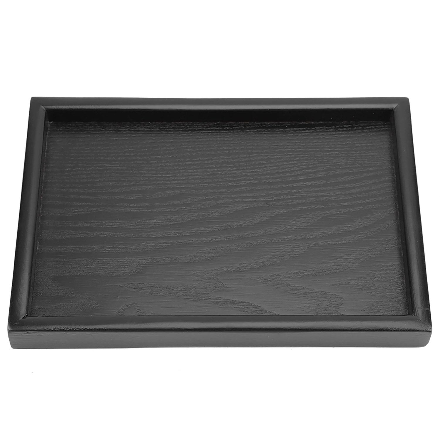 Plateau de service en bois massif noir vue 0