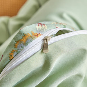 Detail de la fermeture zip de la housse de couette