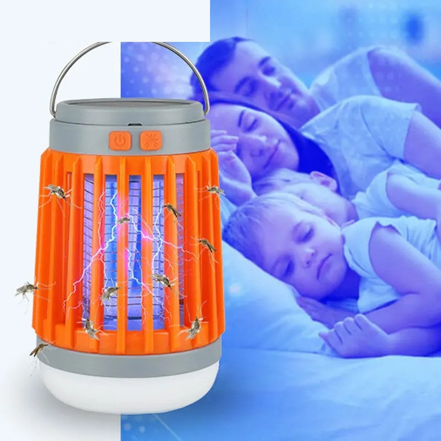 Lampe anti-moustiques UV orange mode protection nocturne