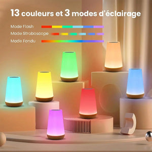 Treize couleurs et trois modes d'éclairage de la lampe RGB