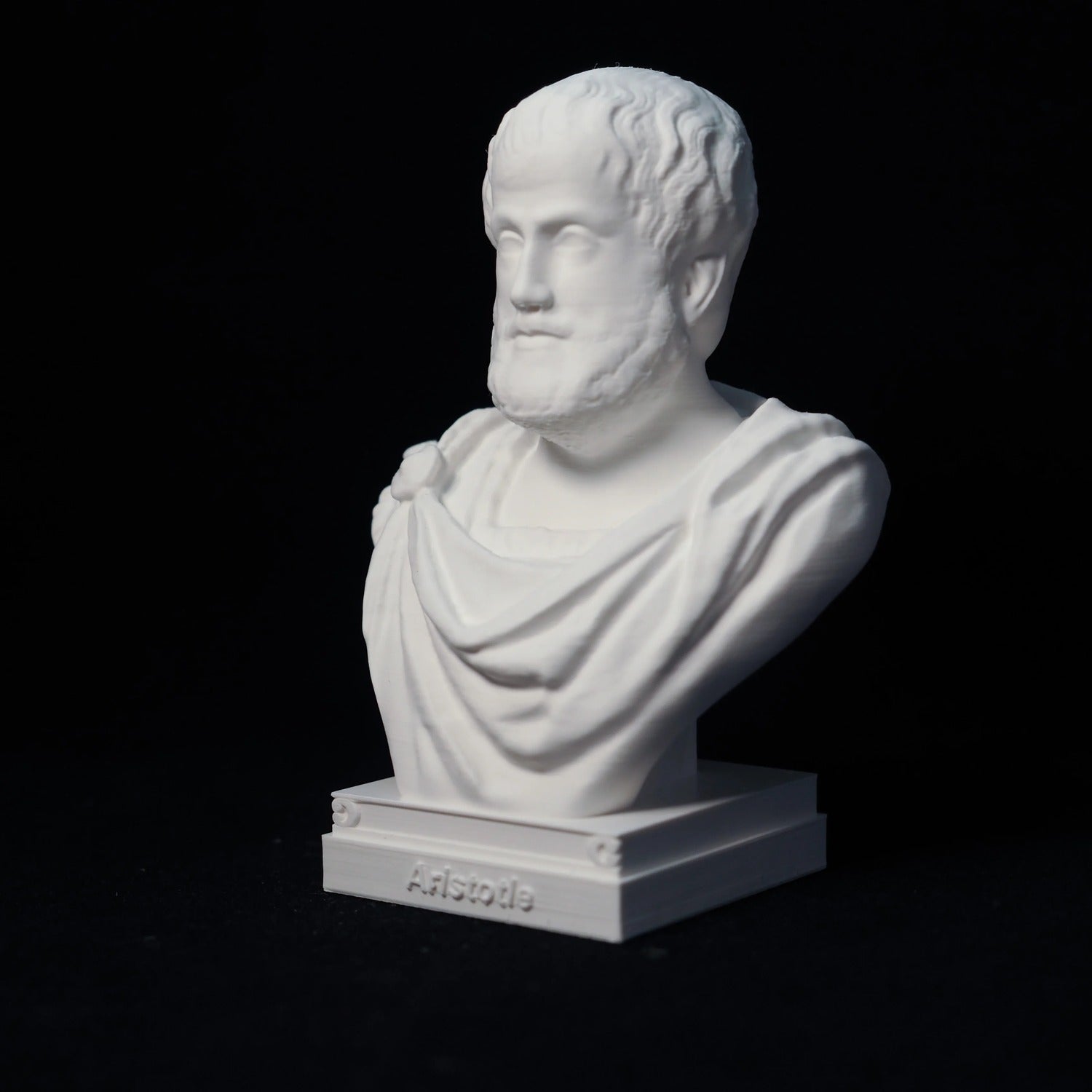 Buste Aristote vue 3/4 droite - sculpture 15cm