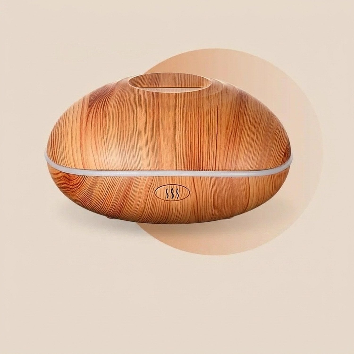 Vue du dessus du diffuseur d'arôme ultrasonique bois