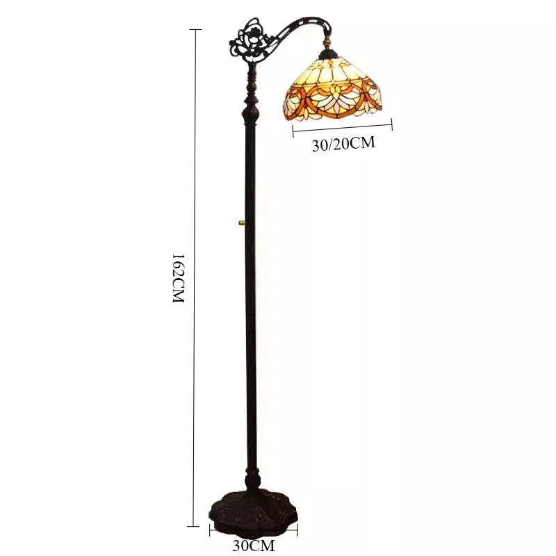 Dimensions lampadaire style Tiffany hauteur 162 cm abat-jour 30 ou 20 cm