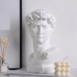 Buste David blanc décoration intérieure minimaliste